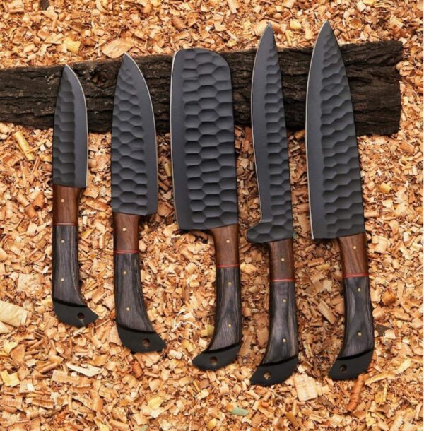 Professional chef knife set with ergonomic handles for comfortable kitchen use