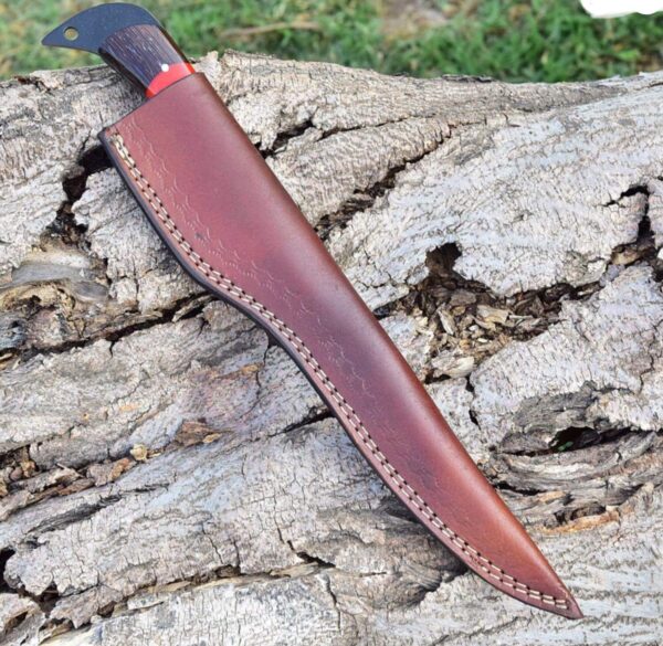 Professional fillet knife made from Damascus steel for fish and meat preparation